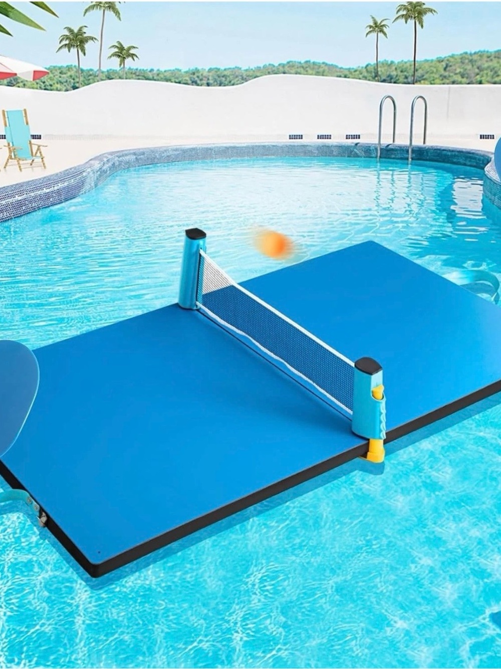 2026 Foldable Pool Table Tennis Set Floating Waterproof High Elasticity